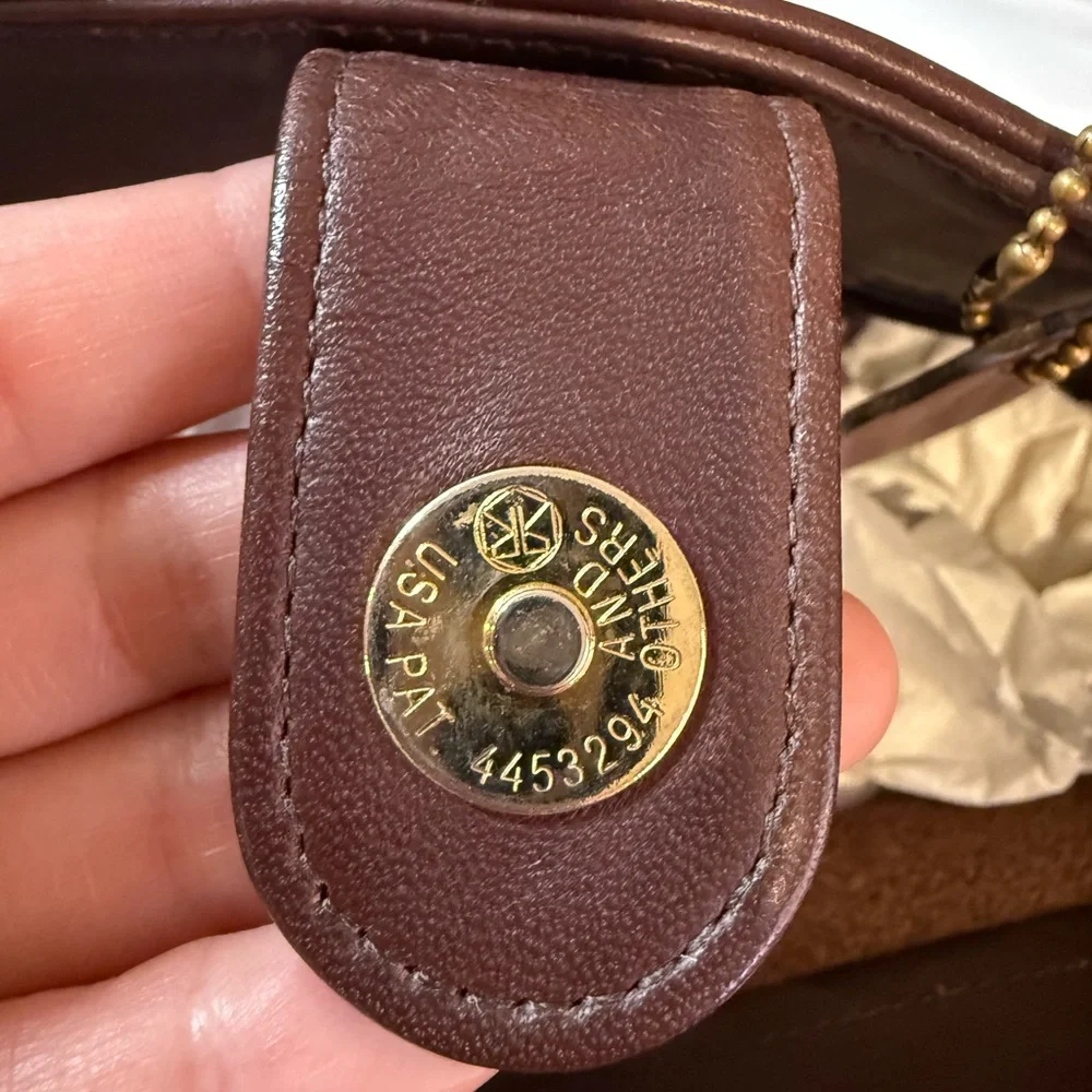 Coach Vintage Waverly Smooth Leather Tote Bag Old Coach 4133 - Picture 5 of 8